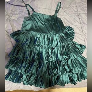 Elegant Green Tiered Dress